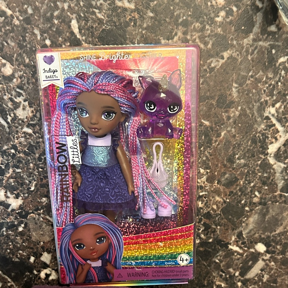 Rainbow Indigo Bailey Doll with Purple and Pink Hair